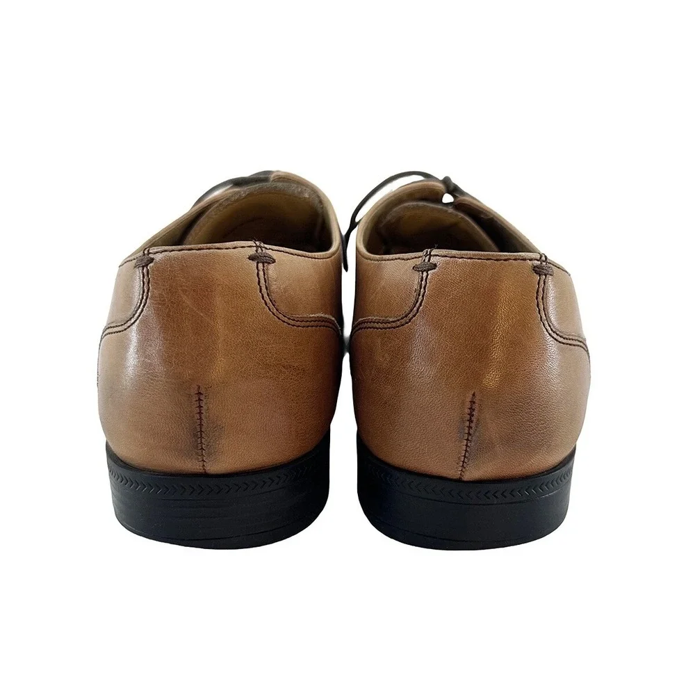 COLE HAAN Men's Leather Oxford Dress Shoes • 9 • Camel Tan